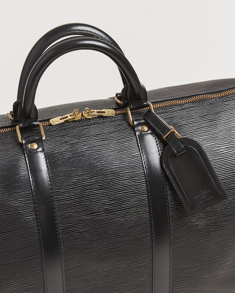 Homme | Louis Vuitton Pre-Owned Keepall 50 Epi Leather Travel Bag Black | Louis Vuitton Pre-Owned | Keepall 50 Epi Leather Travel Bag Black