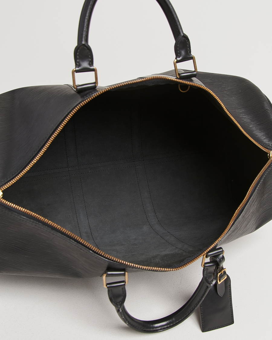 Homme | Louis Vuitton Pre-Owned Keepall 50 Epi Leather Travel Bag Black | Louis Vuitton Pre-Owned | Keepall 50 Epi Leather Travel Bag Black