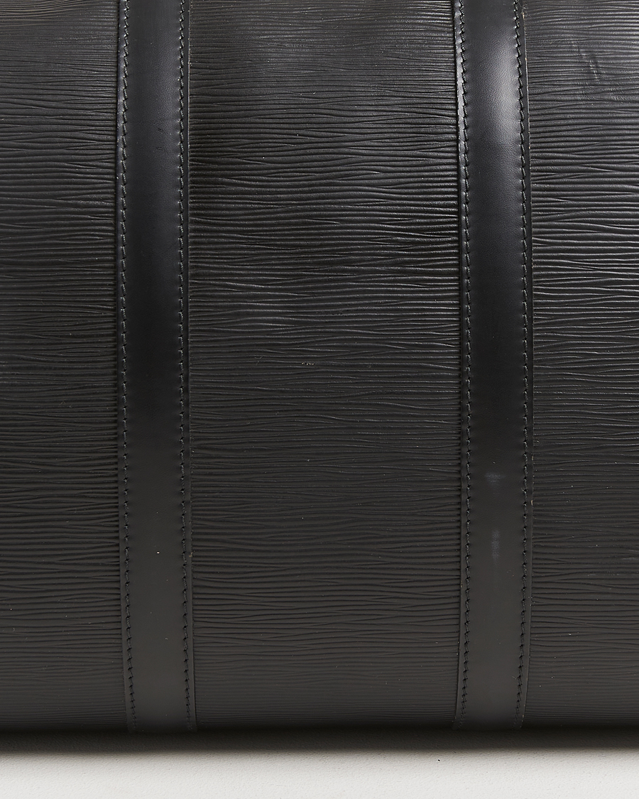Homme | Louis Vuitton Pre-Owned Keepall 45 Epi Leather Travel Bag Black | Louis Vuitton Pre-Owned | Keepall 45 Epi Leather Travel Bag Black