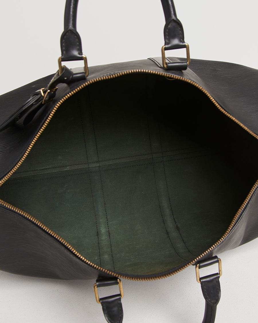 Homme | Louis Vuitton Pre-Owned Keepall 45 Epi Leather Travel Bag Black | Louis Vuitton Pre-Owned | Keepall 45 Epi Leather Travel Bag Black