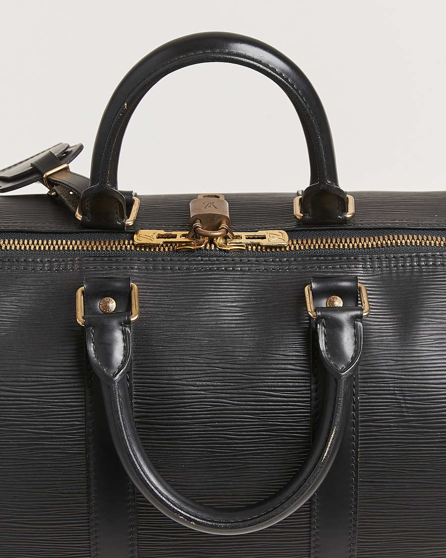Homme | Louis Vuitton Pre-Owned Keepall 45 Epi Leather Travel Bag Black | Louis Vuitton Pre-Owned | Keepall 45 Epi Leather Travel Bag Black