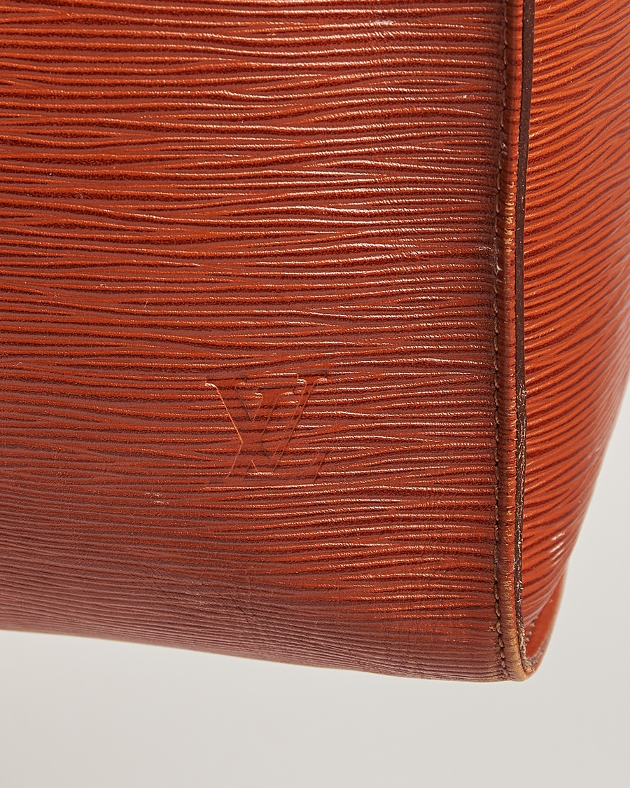 Homme | Louis Vuitton Pre-Owned Keepall 50 Epi Leather Travel Bag Brown | Louis Vuitton Pre-Owned | Keepall 50 Epi Leather Travel Bag Brown