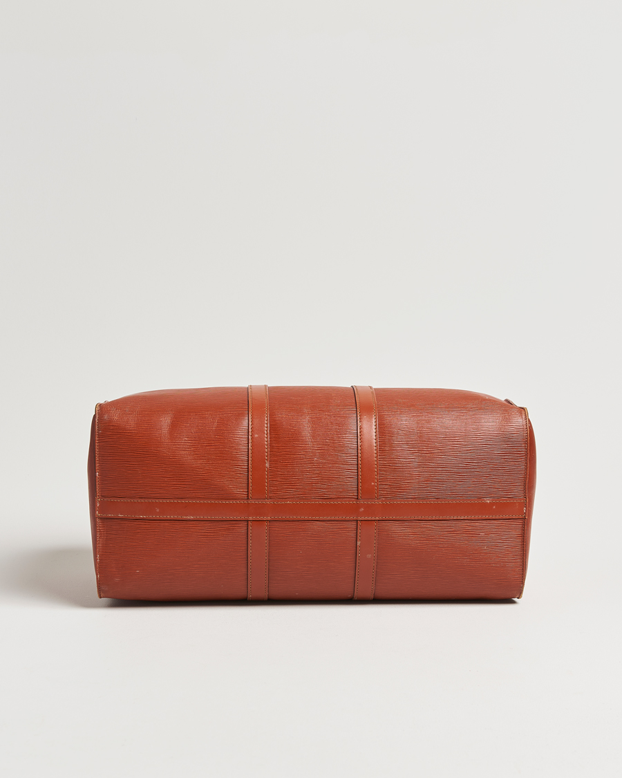 Homme | Louis Vuitton Pre-Owned Keepall 50 Epi Leather Travel Bag Brown | Louis Vuitton Pre-Owned | Keepall 50 Epi Leather Travel Bag Brown