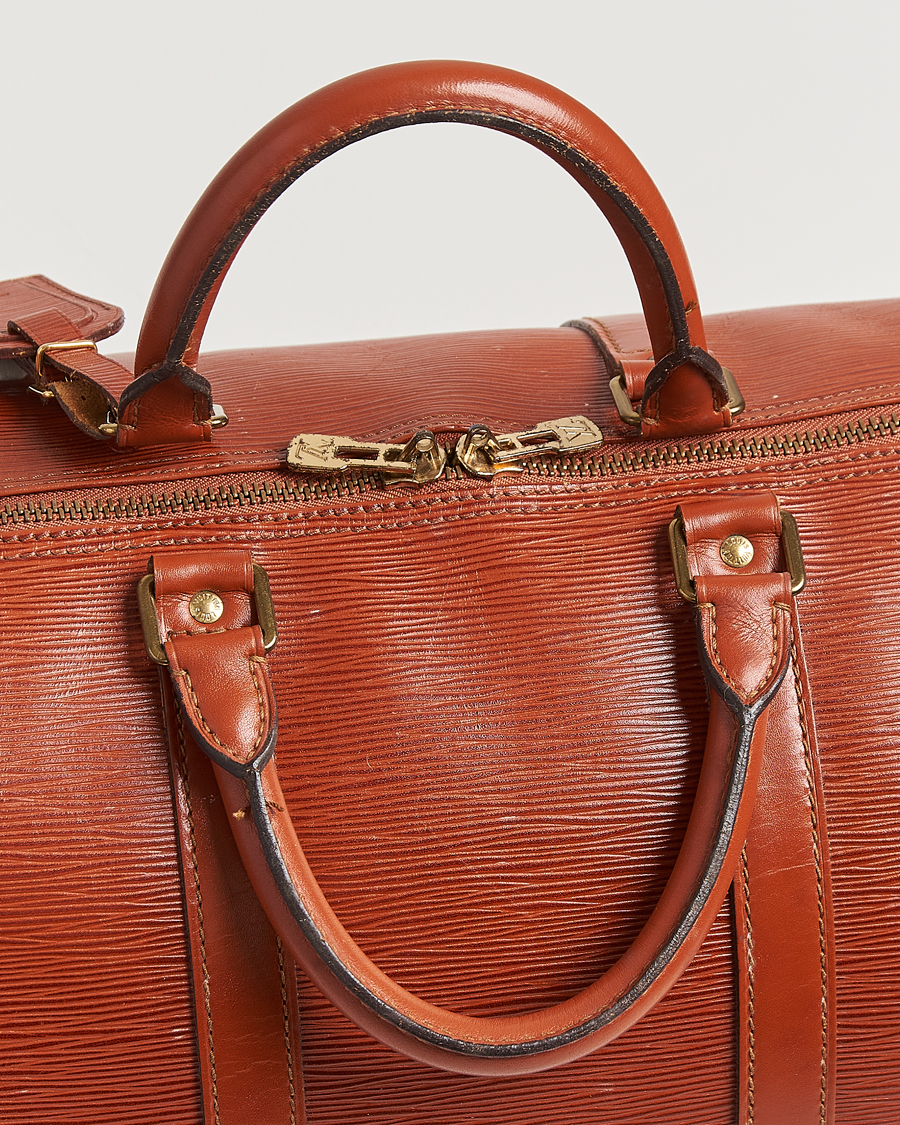 Homme | Louis Vuitton Pre-Owned Keepall 50 Epi Leather Travel Bag Brown | Louis Vuitton Pre-Owned | Keepall 50 Epi Leather Travel Bag Brown