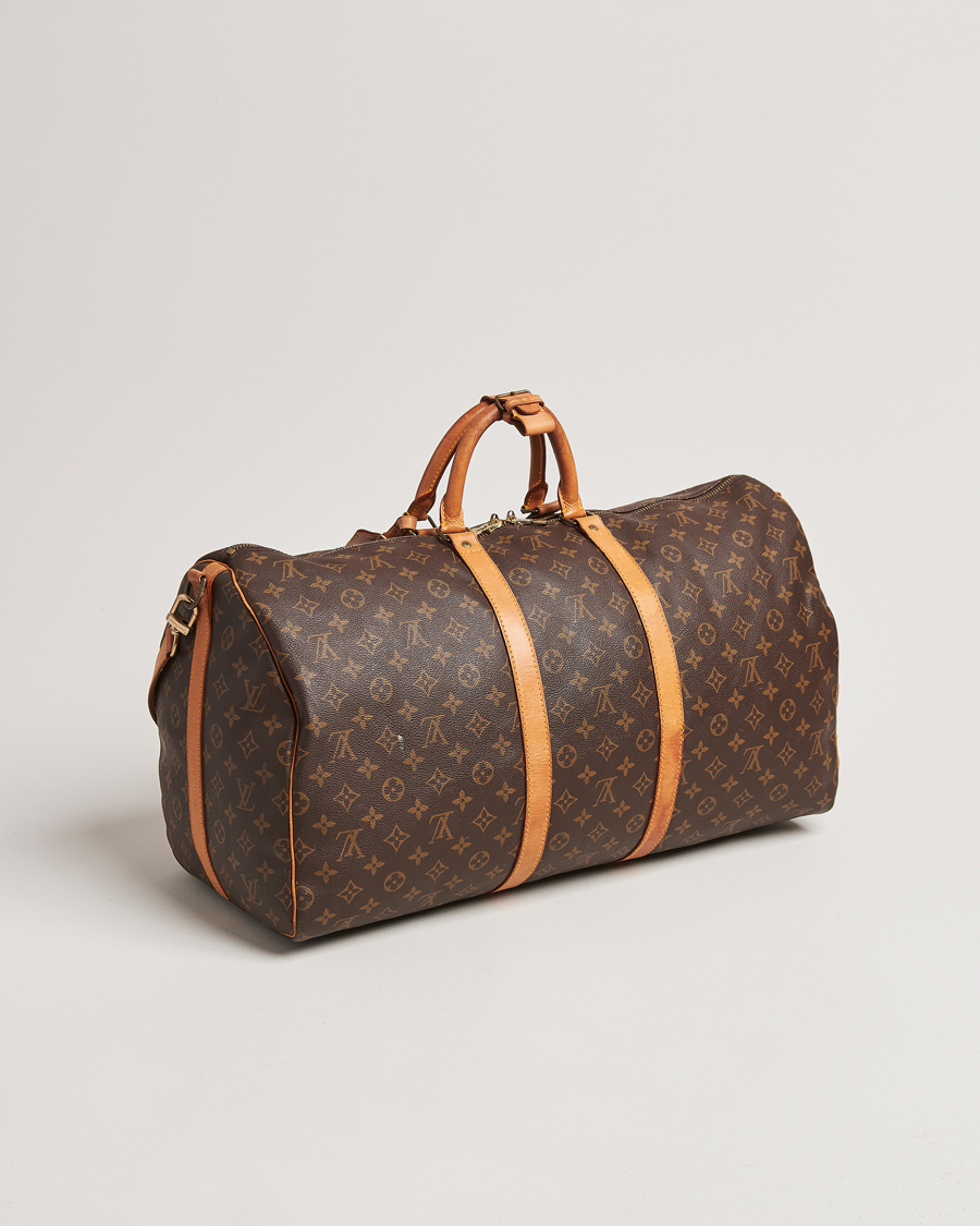 Homme | Louis Vuitton Pre-Owned Keepall Bandoulière 55 Monogram | Louis Vuitton Pre-Owned | Keepall Bandoulière 55 Monogram