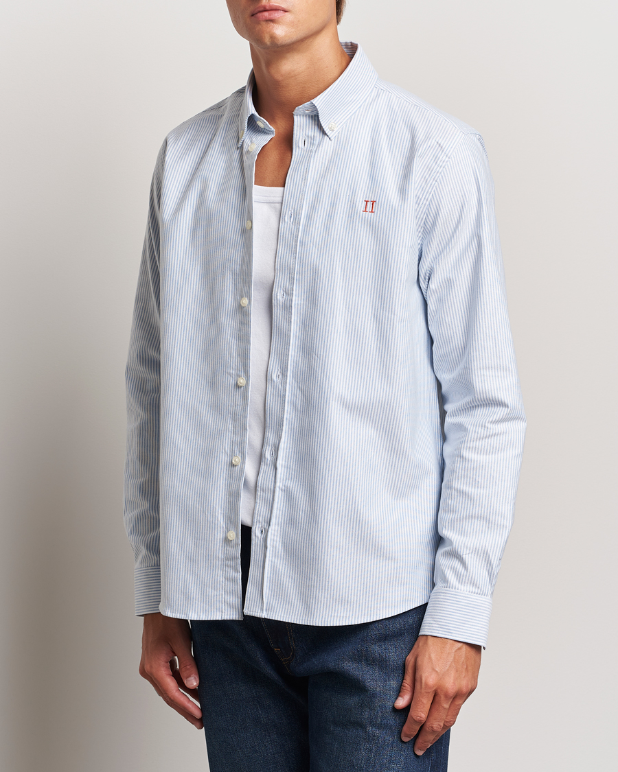 Homme | Chemises | LES DEUX | Konrad Contrast Oxford Shirt Light Blue/White