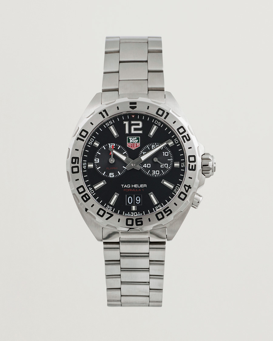 Homme | Tag Heuer Pre-Owned Formula 1 Alarm WAZ111A Silver | Tag Heuer Pre-Owned | Formula 1 Alarm WAZ111A Silver