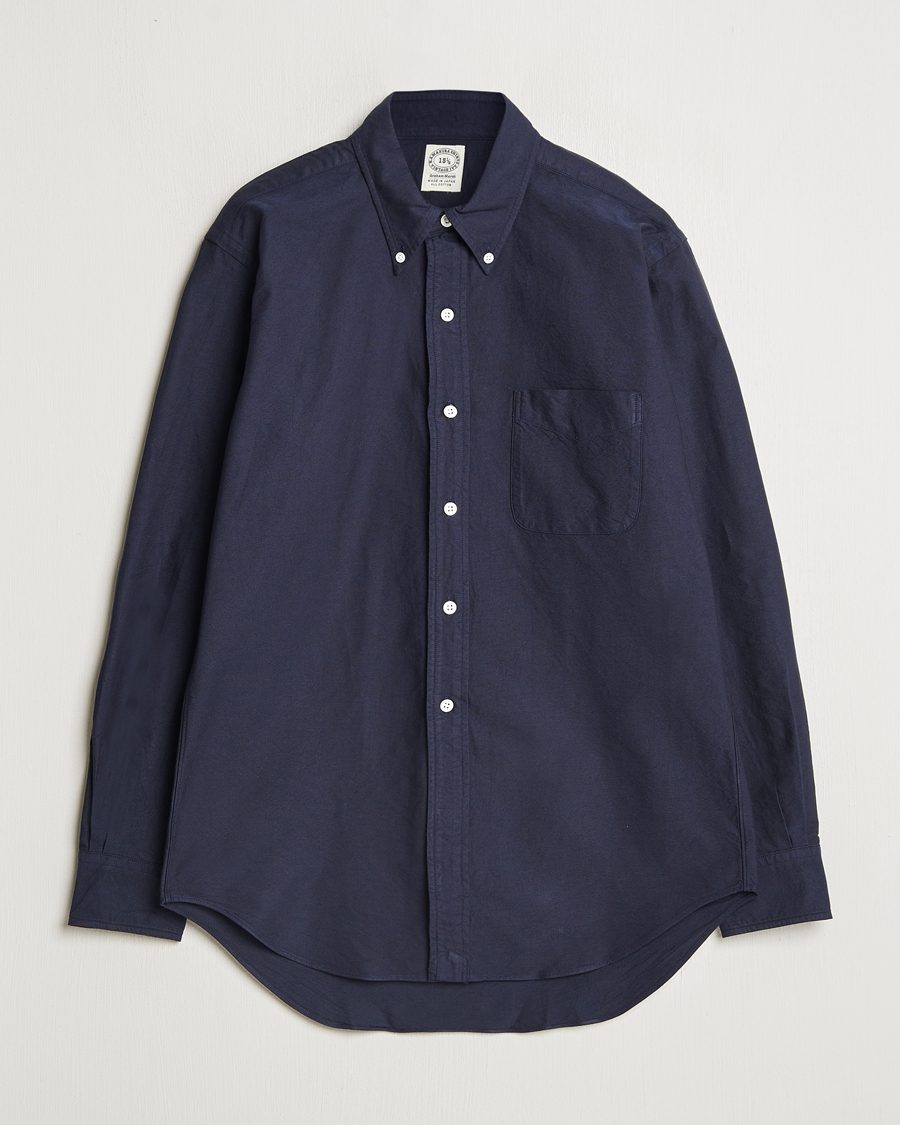 Homme | Chemises | Kamakura Shirts | Vintage Ivy Oxford Button Down Shirt Navy