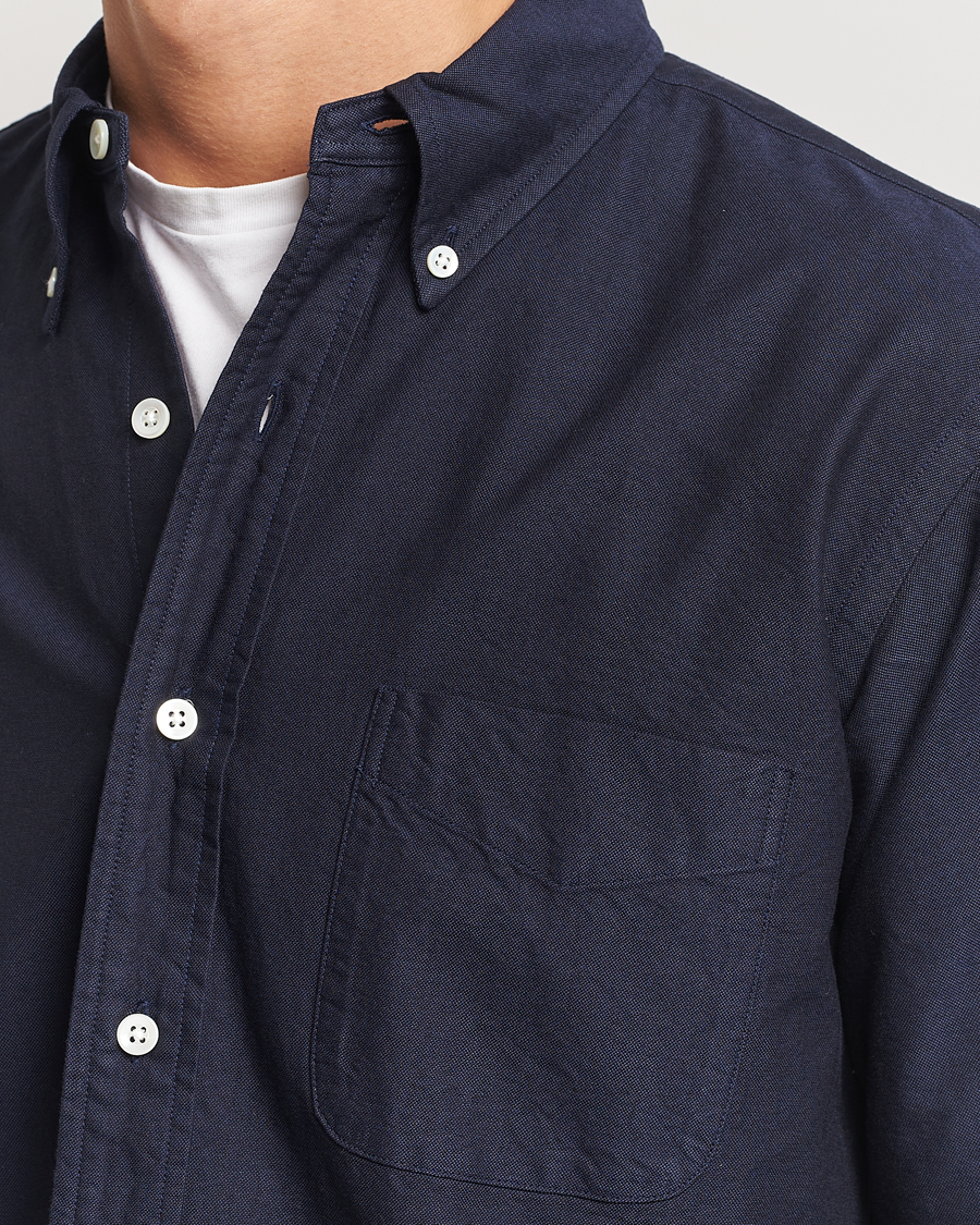 Homme | Chemises | Kamakura Shirts | Vintage Ivy Oxford Button Down Shirt Navy