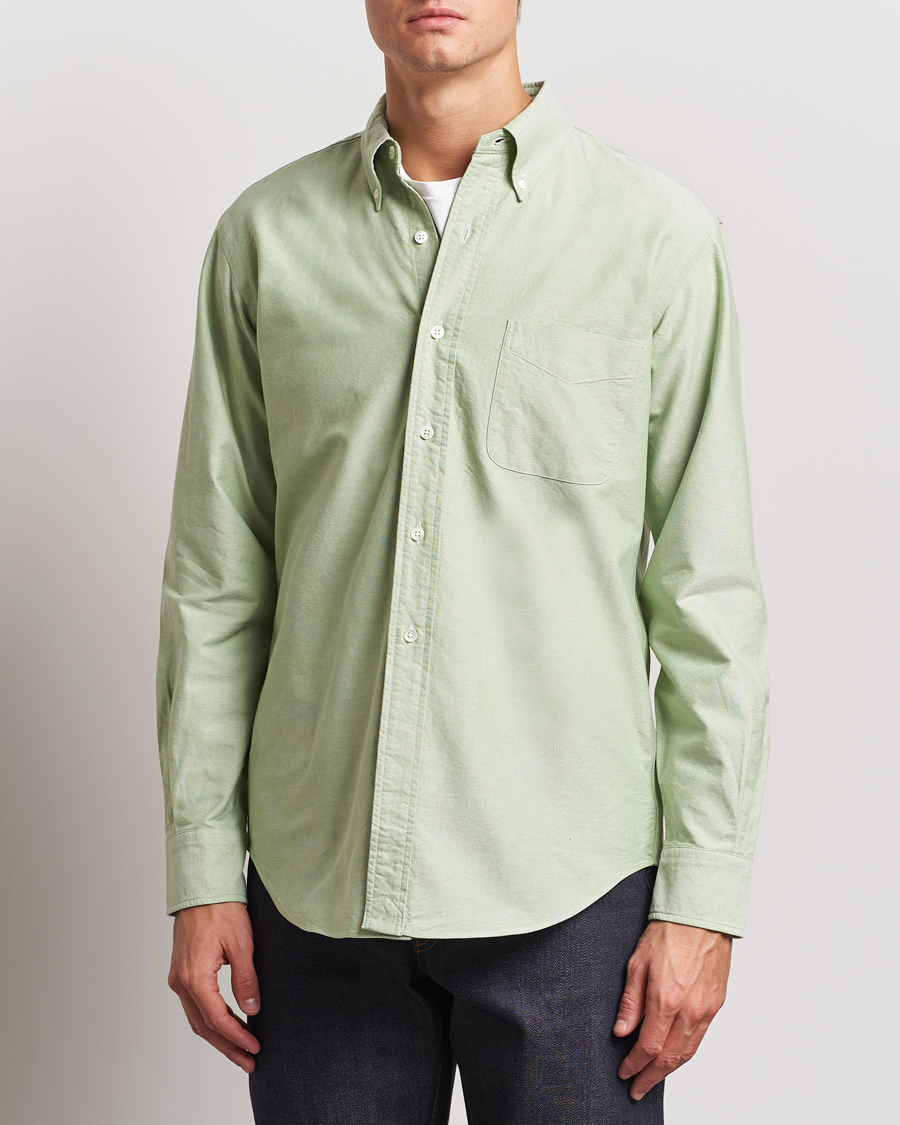 Homme | Chemises | Kamakura Shirts | Vintage Ivy Oxford Button Down Shirt Green