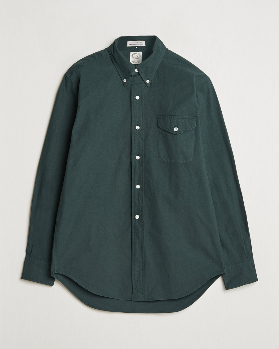 Homme | Chemises | Kamakura Shirts | Vintage Ivy Flap Pocket Shirt Dark Green
