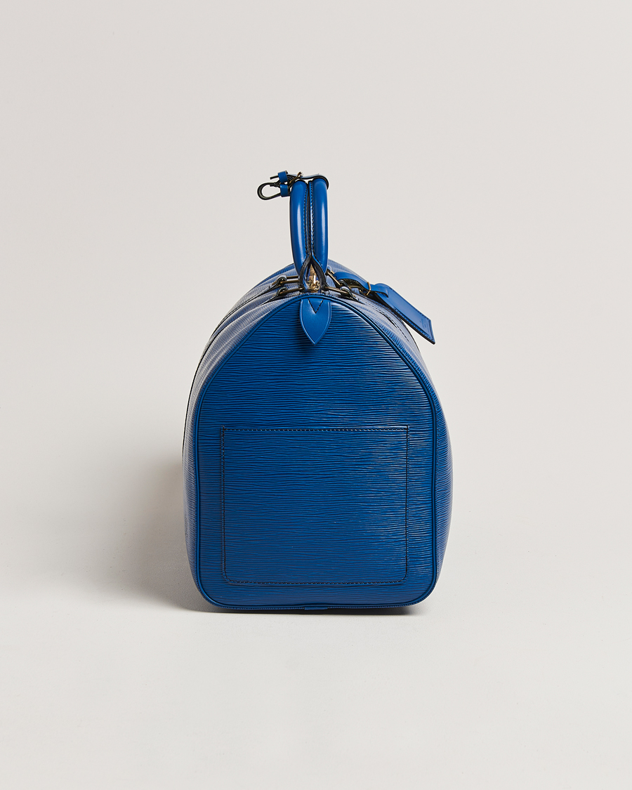 Homme | Louis Vuitton Pre-Owned Keepall 50 Epi Leather Travel Bag Blue | Louis Vuitton Pre-Owned | Keepall 50 Epi Leather Travel Bag Blue