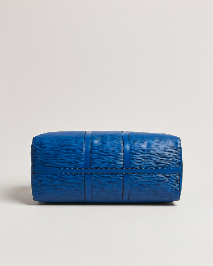 Homme | Louis Vuitton Pre-Owned Keepall 50 Epi Leather Travel Bag Blue | Louis Vuitton Pre-Owned | Keepall 50 Epi Leather Travel Bag Blue