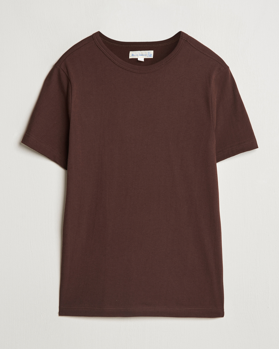 Homme | T-shirts | Merz b. Schwanen | 1950s Classic Loopwheeled T-Shirt Coffee