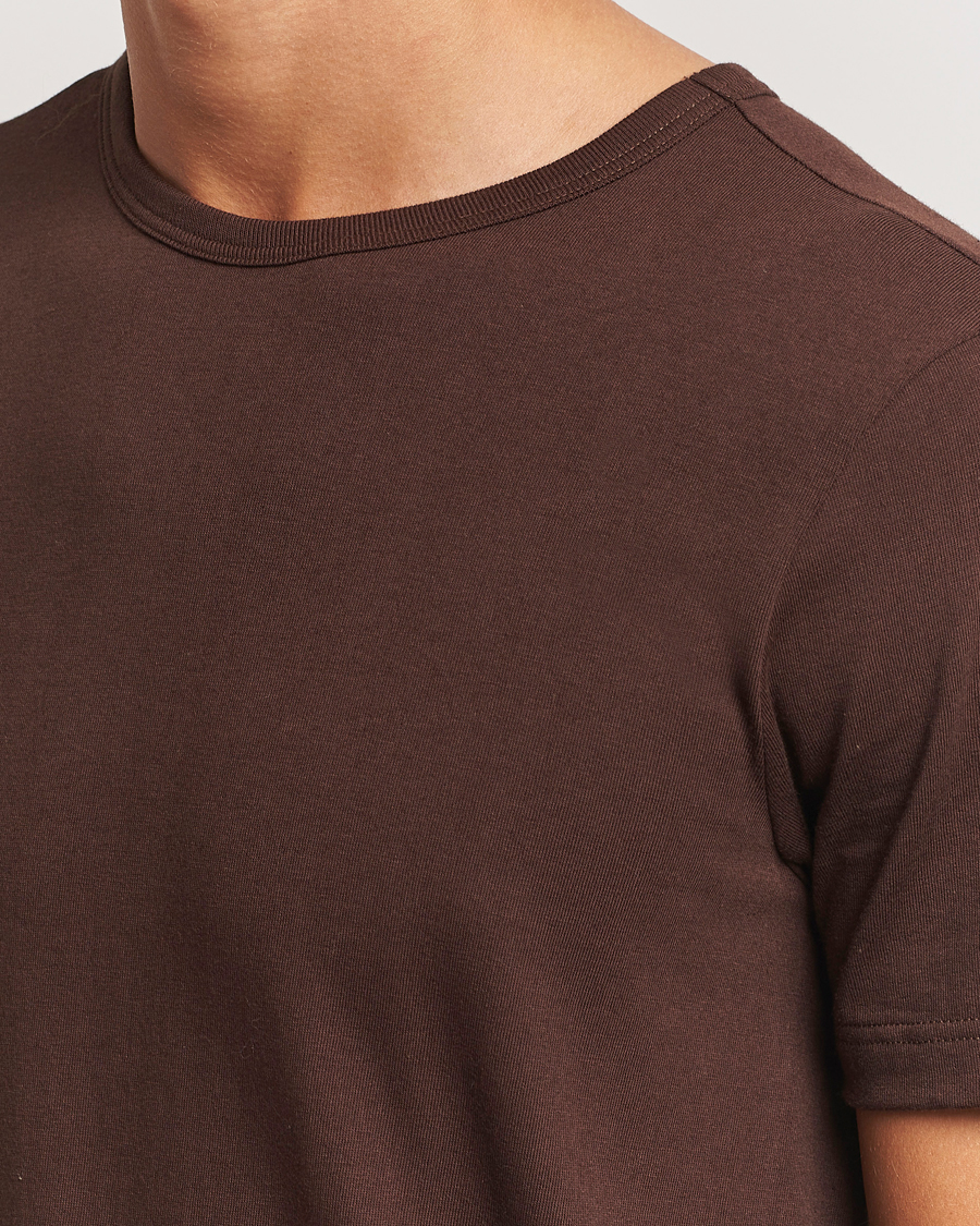 Homme | T-shirts | Merz b. Schwanen | 1950s Classic Loopwheeled T-Shirt Coffee