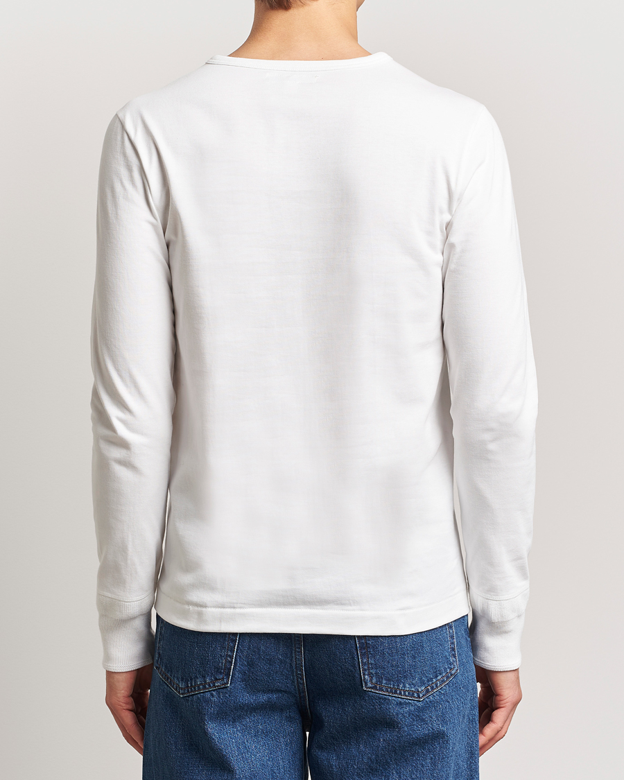 Homme | Pulls Et Tricots | Merz b. Schwanen | Classic Organic Cotton Henley Sweater White