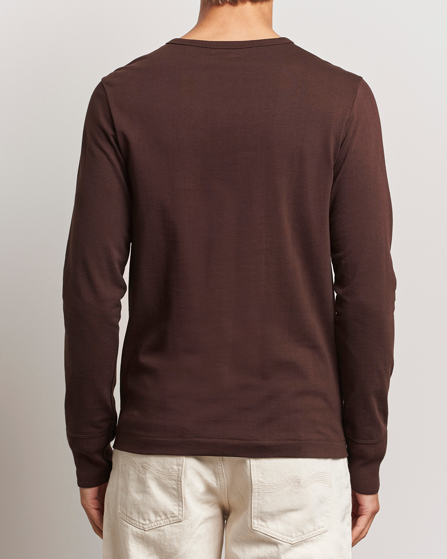 Homme | Pulls Et Tricots | Merz b. Schwanen | Classic Organic Cotton Henley Coffee