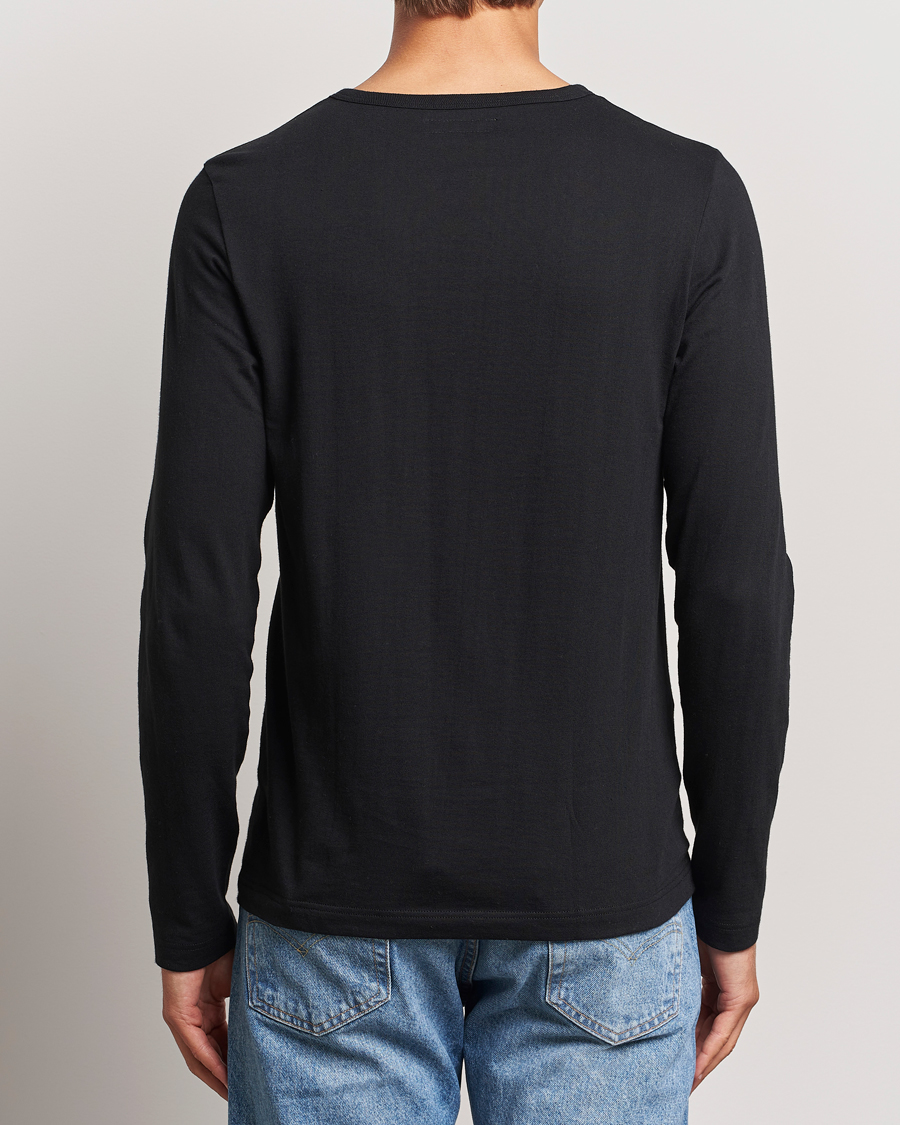 Homme | T-shirts | Merz b. Schwanen | 1950s Classic Loopwheeled Longsleeve T-Shirt Black