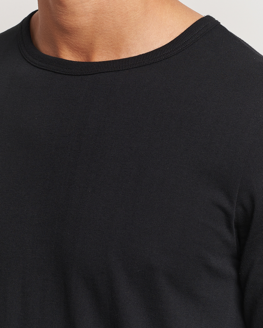 Homme | T-shirts | Merz b. Schwanen | 1950s Classic Loopwheeled Longsleeve T-Shirt Black