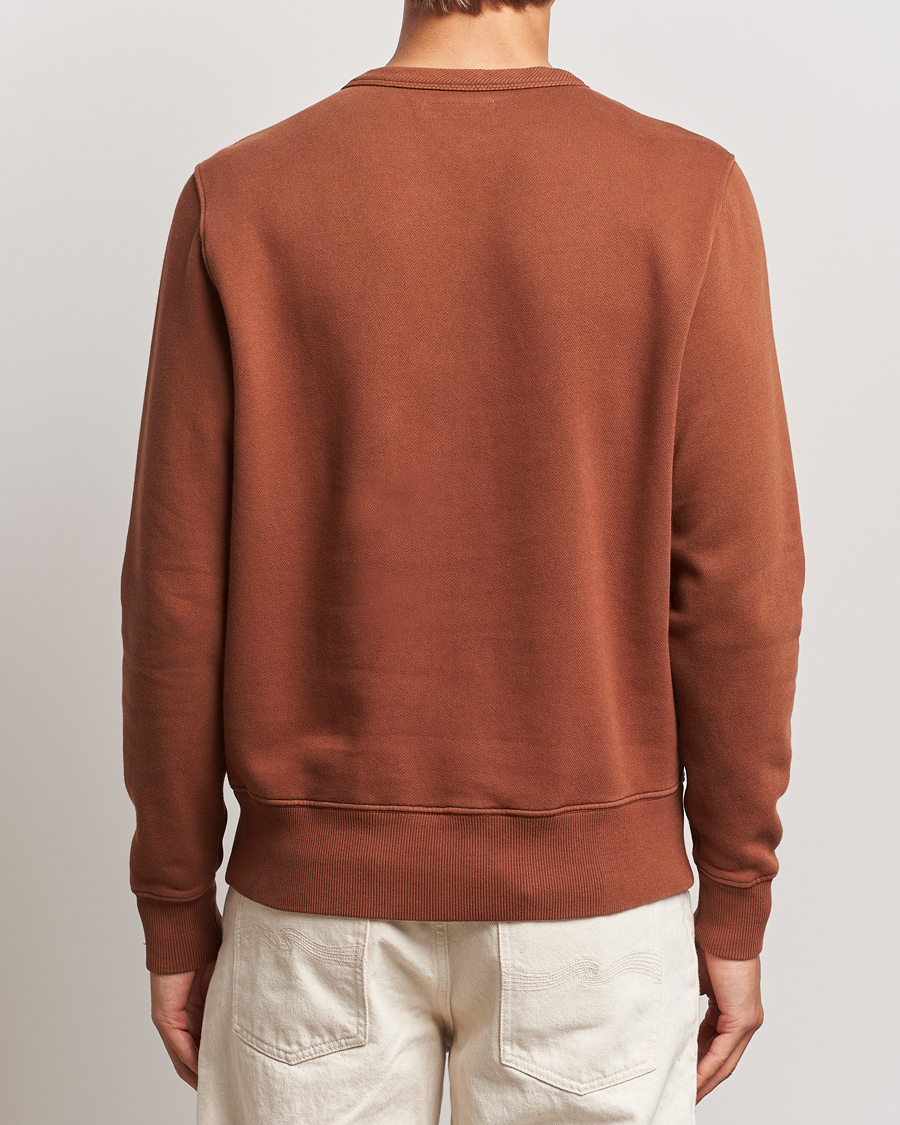 Homme | Pulls Et Tricots | Merz b. Schwanen | Vintage Fleece Crew Neck Sweatshirt Chestnut