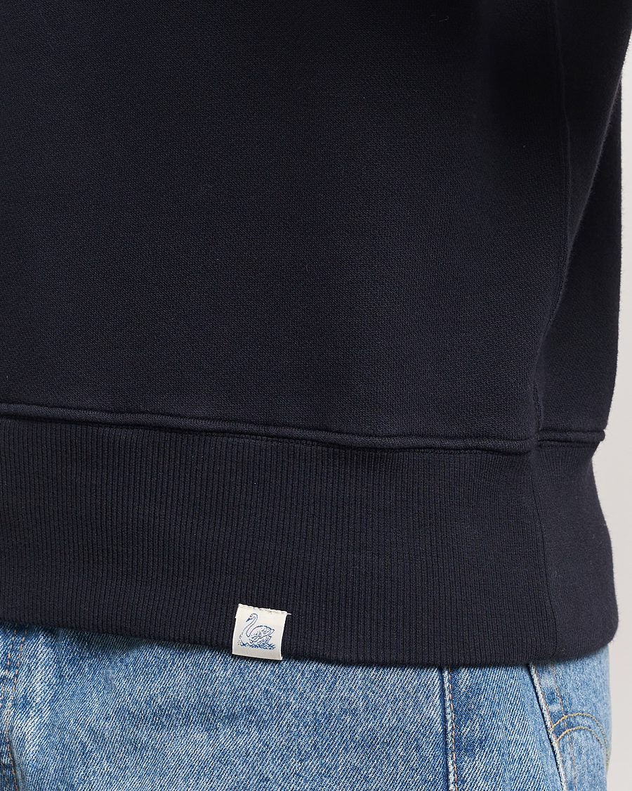 Homme | Pulls Et Tricots | Merz b. Schwanen | Vintage Fleece Half Zip Sweatshirt Dark Navy