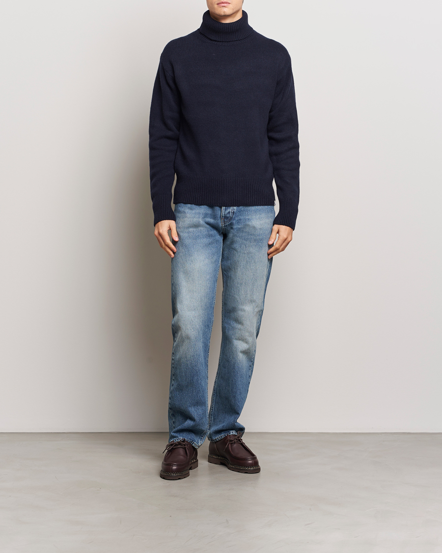 Homme | Pulls Et Tricots | Merz b. Schwanen | Merino/Cashmere Rollneck Dark Navy