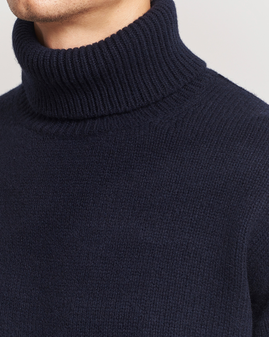 Homme | Pulls Et Tricots | Merz b. Schwanen | Merino/Cashmere Rollneck Dark Navy
