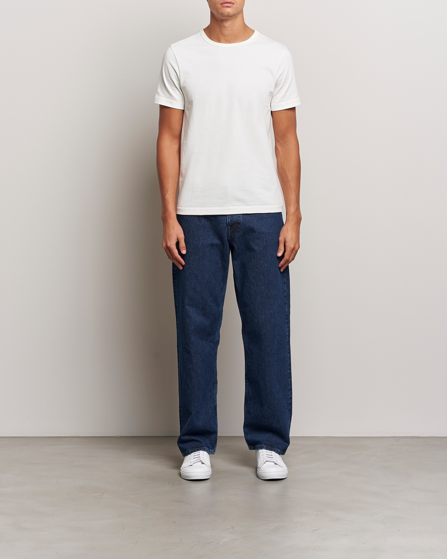 Homme | T-shirts | Merz b. Schwanen | Classic Fit Loopwheeled T-Shirt White