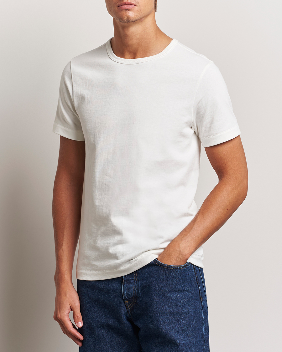 Homme | T-shirts | Merz b. Schwanen | Classic Fit Loopwheeled T-Shirt White