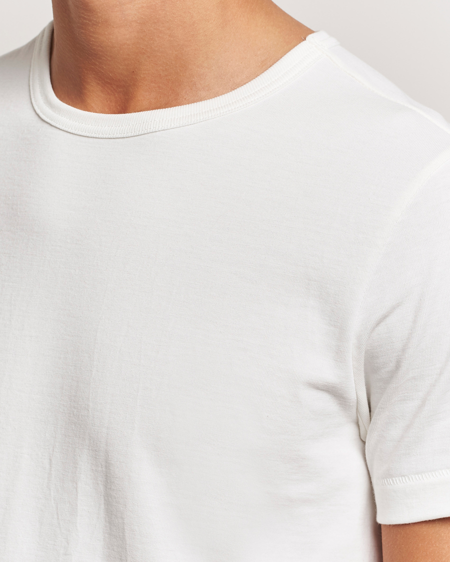 Homme | T-shirts | Merz b. Schwanen | Classic Fit Loopwheeled T-Shirt White