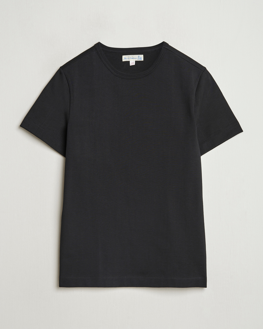 Homme | T-shirts | Merz b. Schwanen | Classic Fit Loopwheeled T-Shirt Black