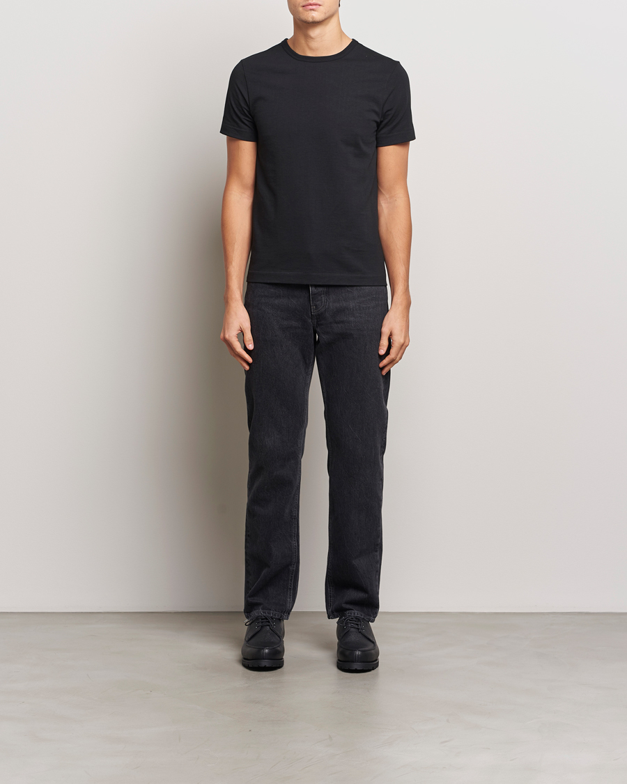 Homme | T-shirts | Merz b. Schwanen | Classic Fit Loopwheeled T-Shirt Black