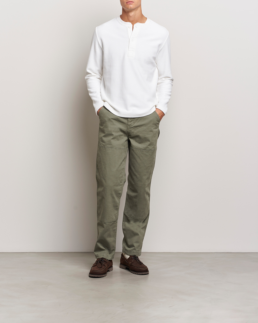 Homme | Pulls Et Tricots | BEAMS PLUS | Waffle Cotton Henley White