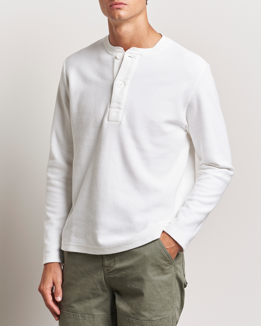 Homme | Pulls Et Tricots | BEAMS PLUS | Waffle Cotton Henley White