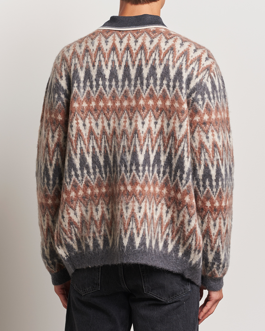 Homme | Pulls Et Tricots | BEAMS PLUS | Chevron Jacquard Cardigan Grey