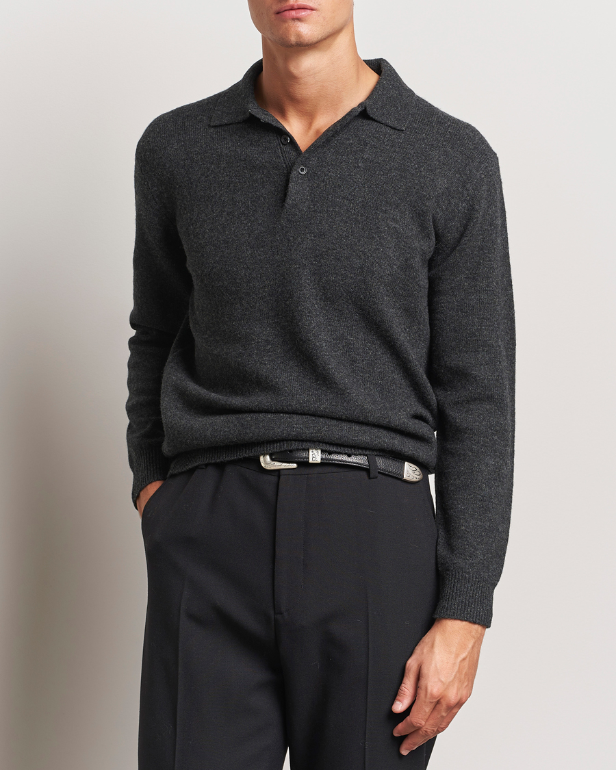 Homme | Pulls Et Tricots | BEAMS PLUS | Long Sleeve Knitted Polo Charcoal