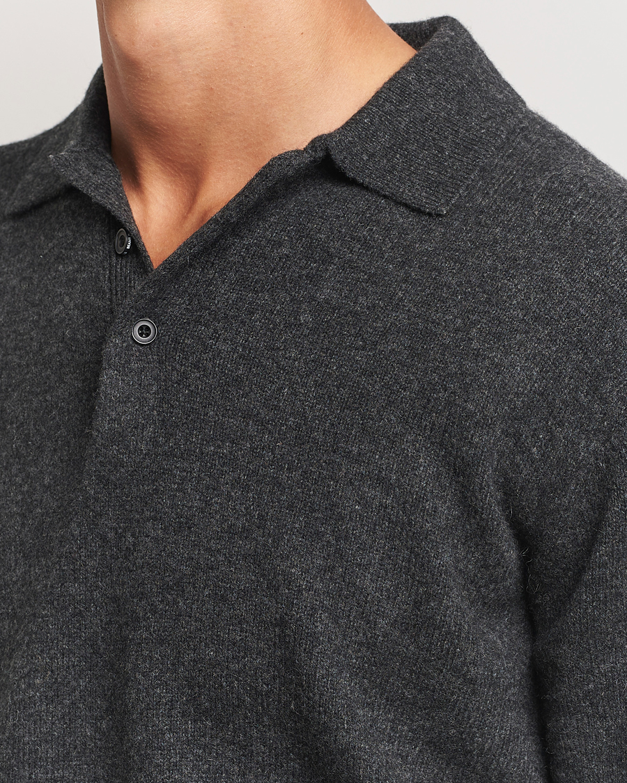 Homme | Pulls Et Tricots | BEAMS PLUS | Long Sleeve Knitted Polo Charcoal