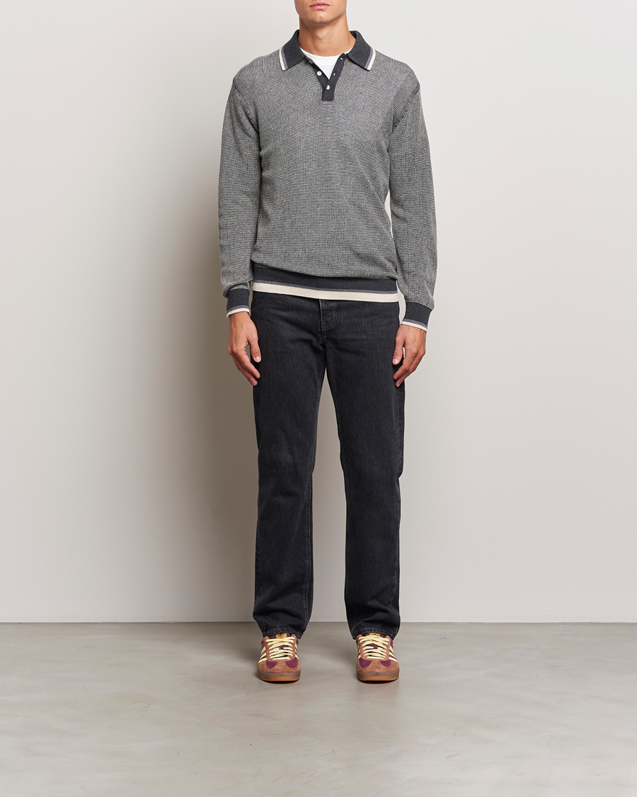 Homme | Pulls Et Tricots | BEAMS PLUS | Collar Line Knitted Polo Charcoal