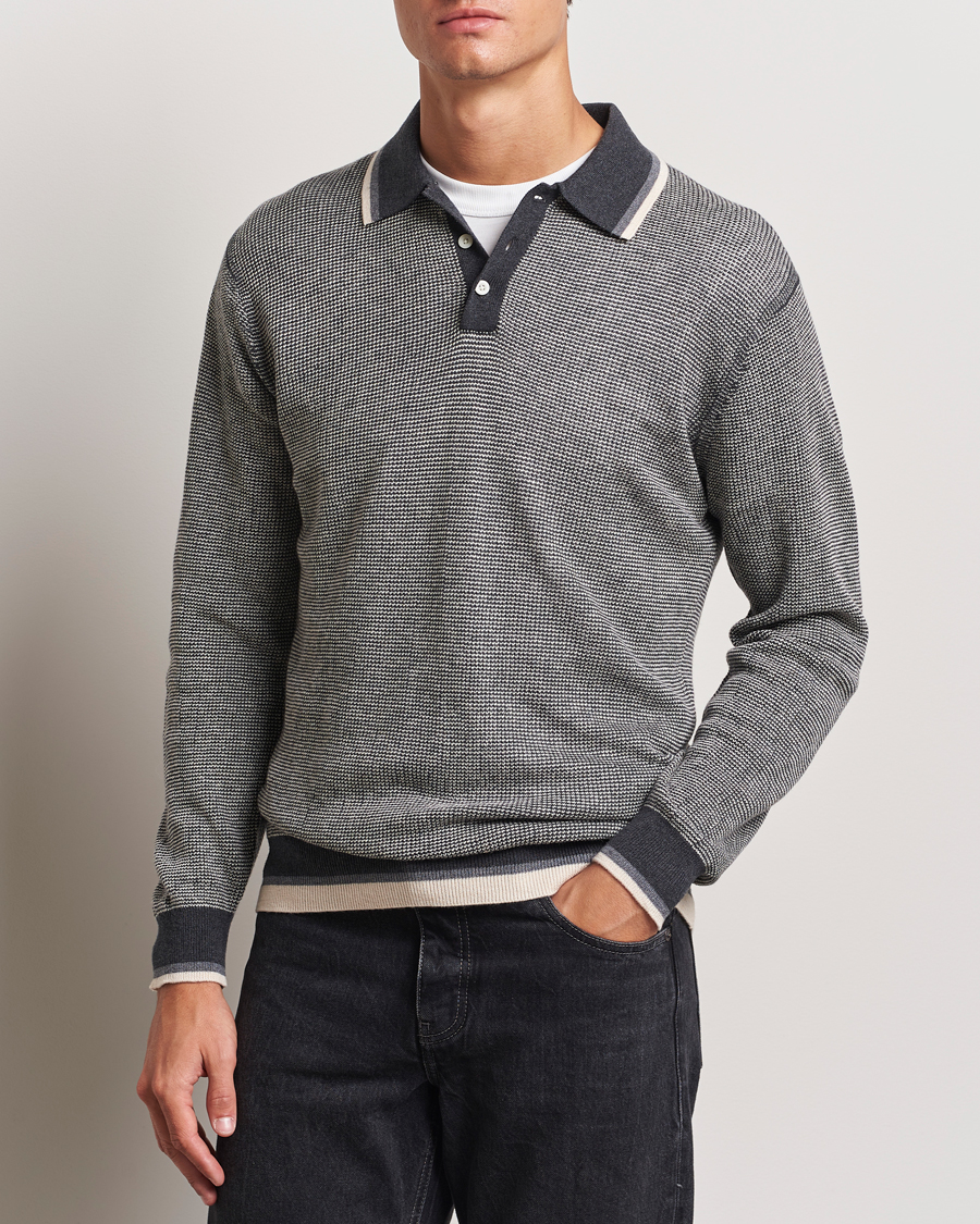 Homme | Pulls Et Tricots | BEAMS PLUS | Collar Line Knitted Polo Charcoal