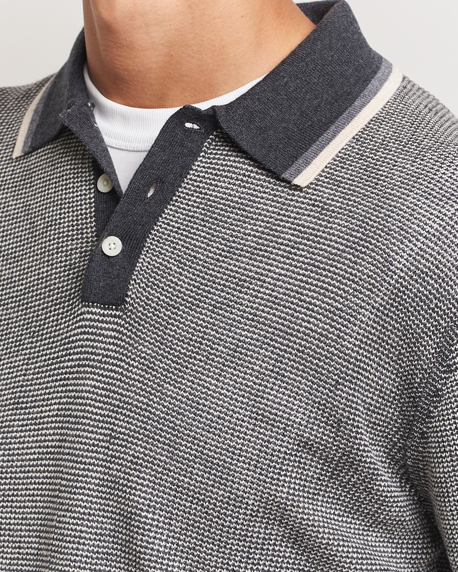 Homme | Pulls Et Tricots | BEAMS PLUS | Collar Line Knitted Polo Charcoal