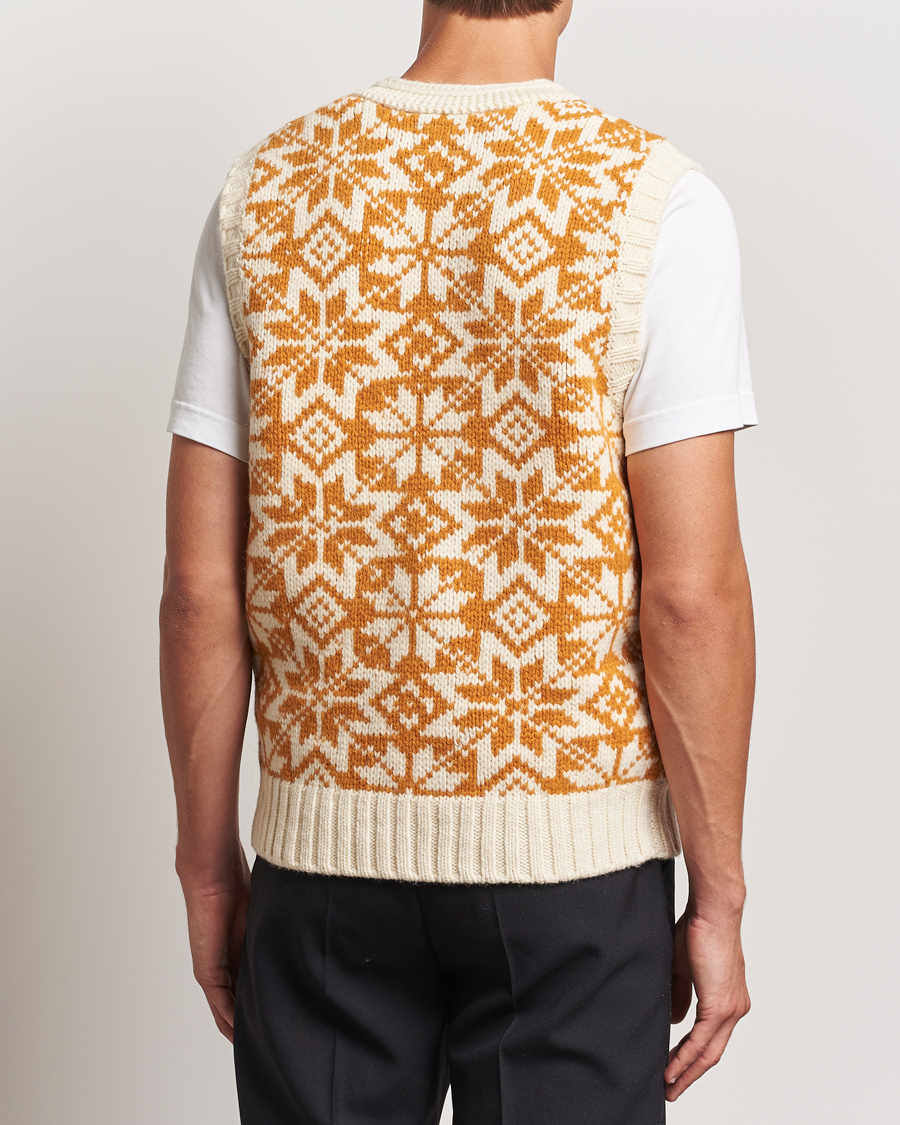 Homme | Pulls Et Tricots | BEAMS PLUS | Snow Pattern Knit Vest Gold
