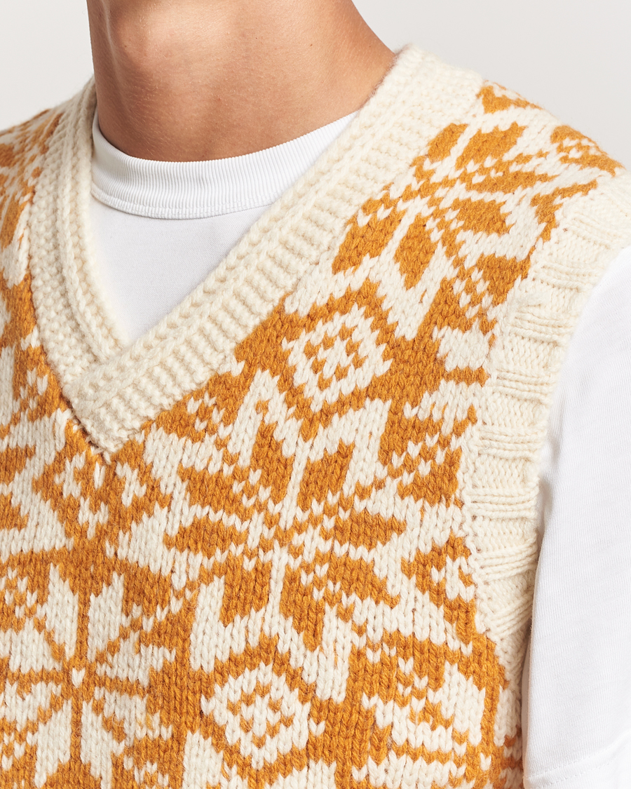 Homme | Pulls Et Tricots | BEAMS PLUS | Snow Pattern Knit Vest Gold