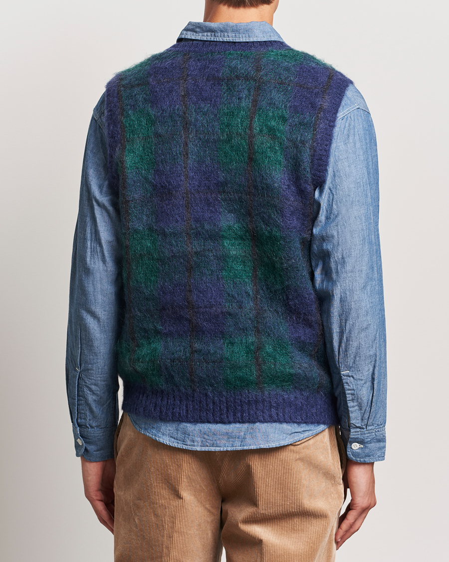 Homme | Pulls Et Tricots | BEAMS PLUS | Mohair Check Vest Navy