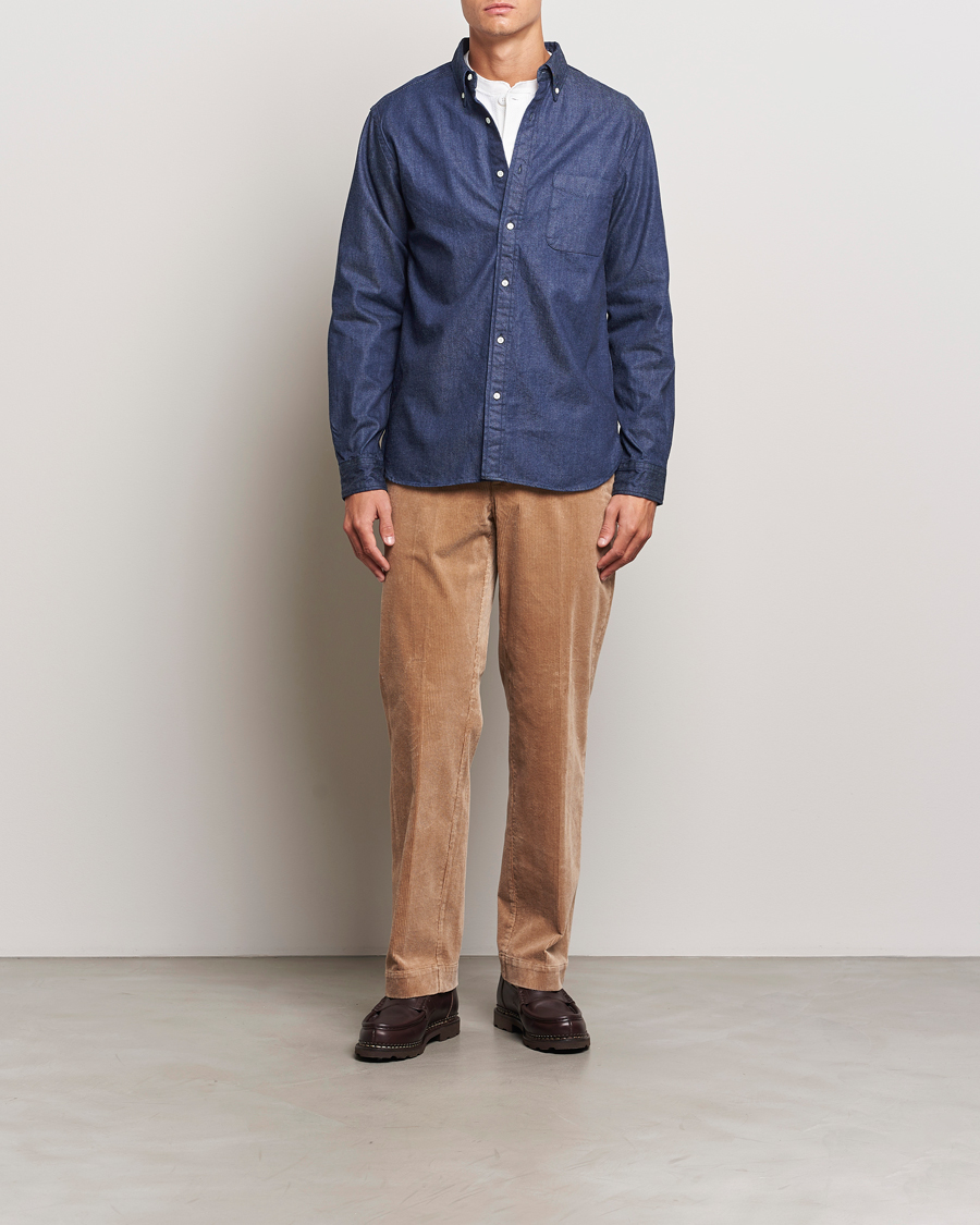 Homme | Chemises | BEAMS PLUS | Denim Button Down Shirt Dark Indigo