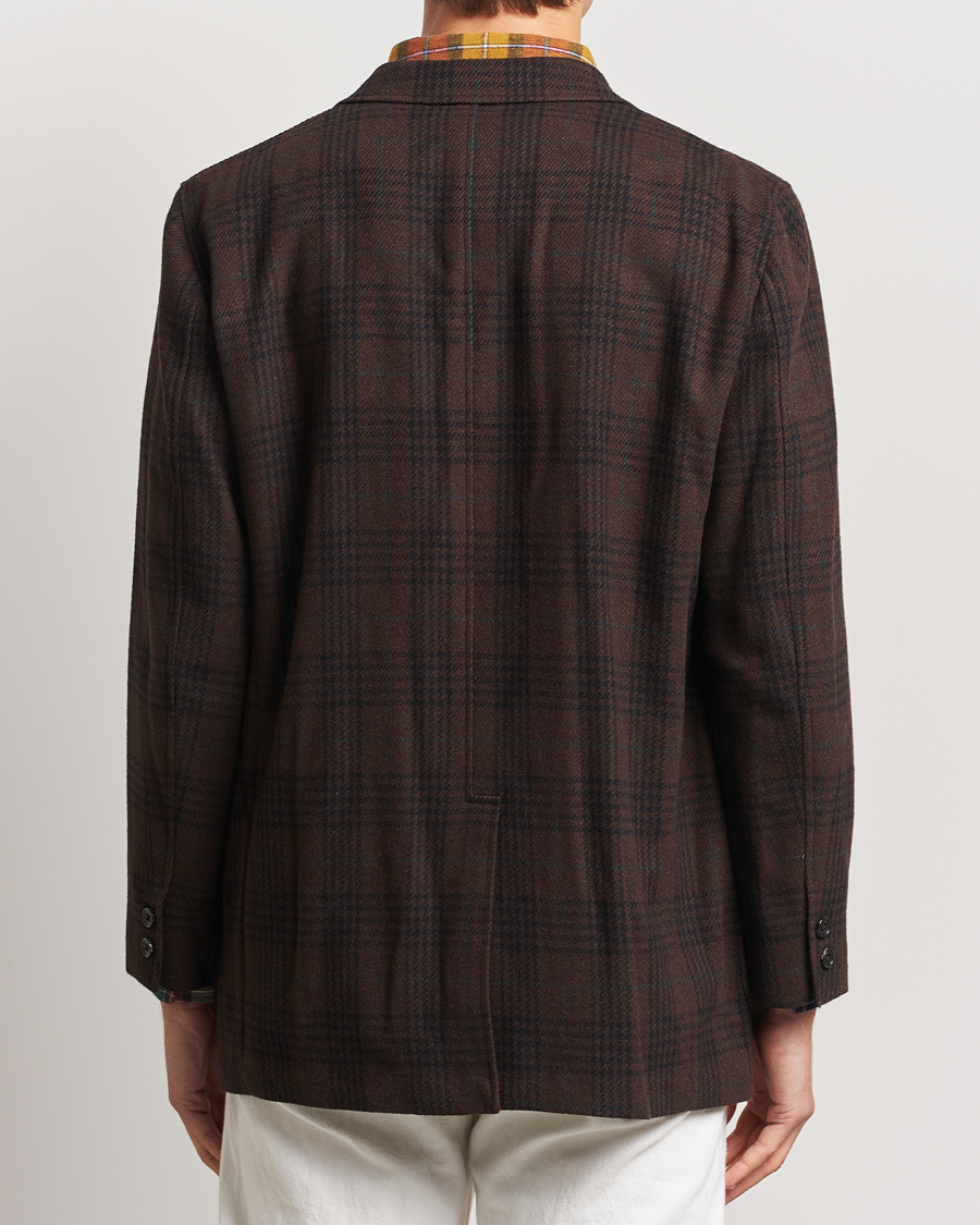 Homme | Blazers | BEAMS PLUS | Wool Plaid Blazer Dark Brown