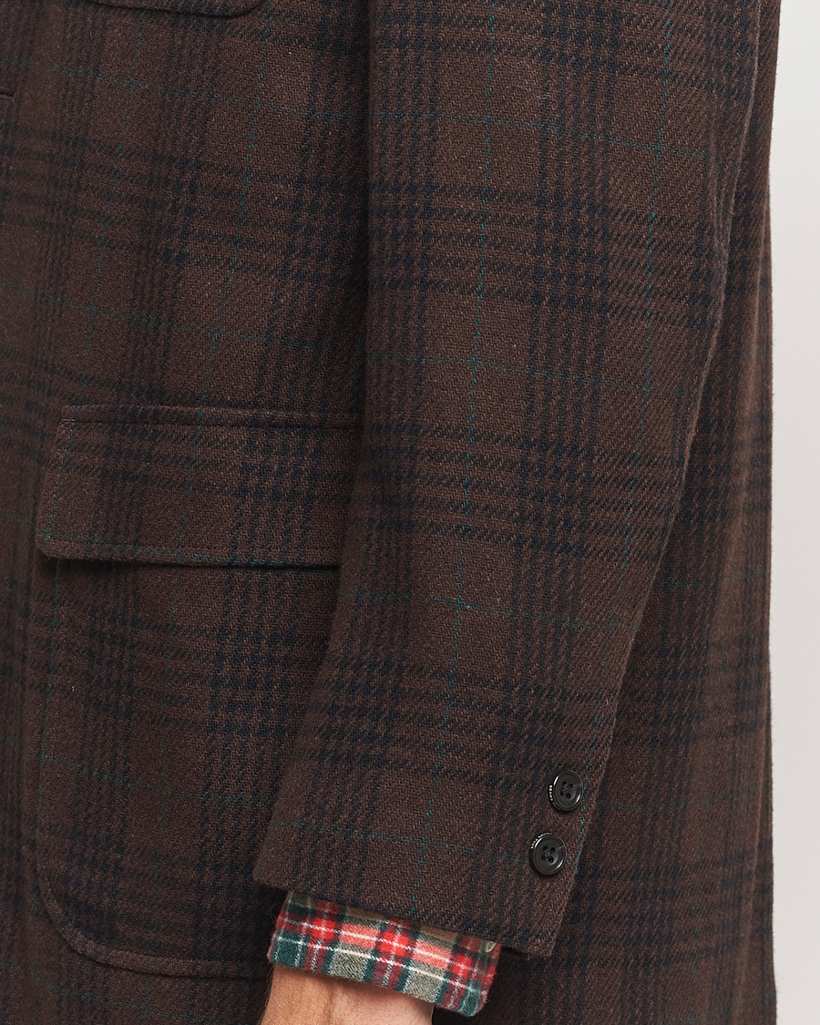 Homme | Blazers | BEAMS PLUS | Wool Plaid Blazer Dark Brown
