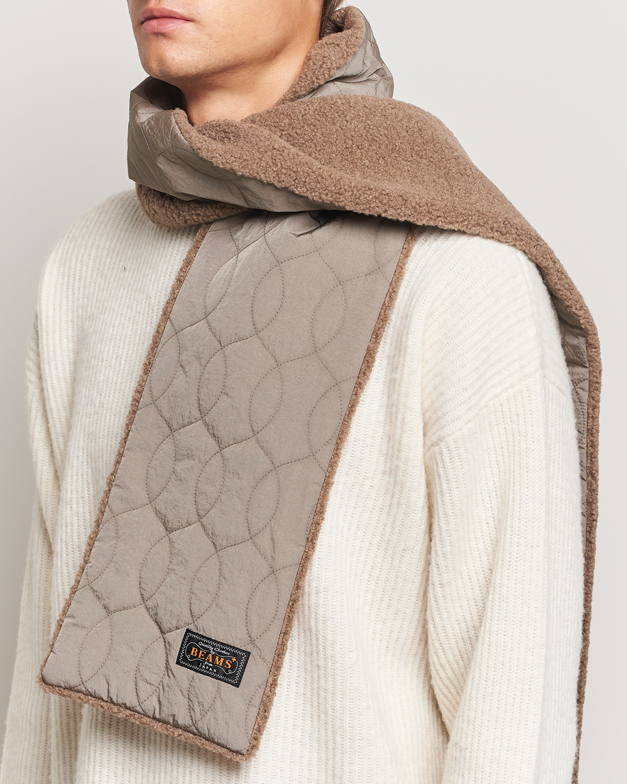 Homme | BEAMS PLUS Muffler Boa Quilt Khaki | BEAMS PLUS | Muffler Boa Quilt Khaki