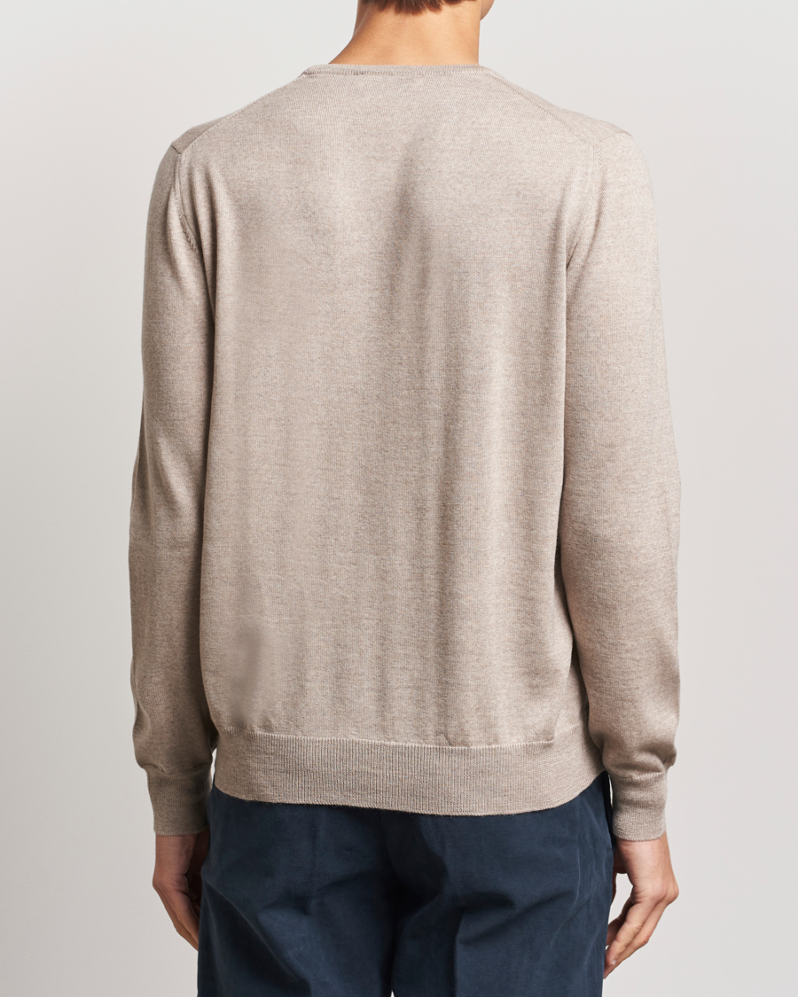 Homme | Pulls Et Tricots | Gran Sasso | Merino Fashion Fit Crew Neck Pullover Light Beige