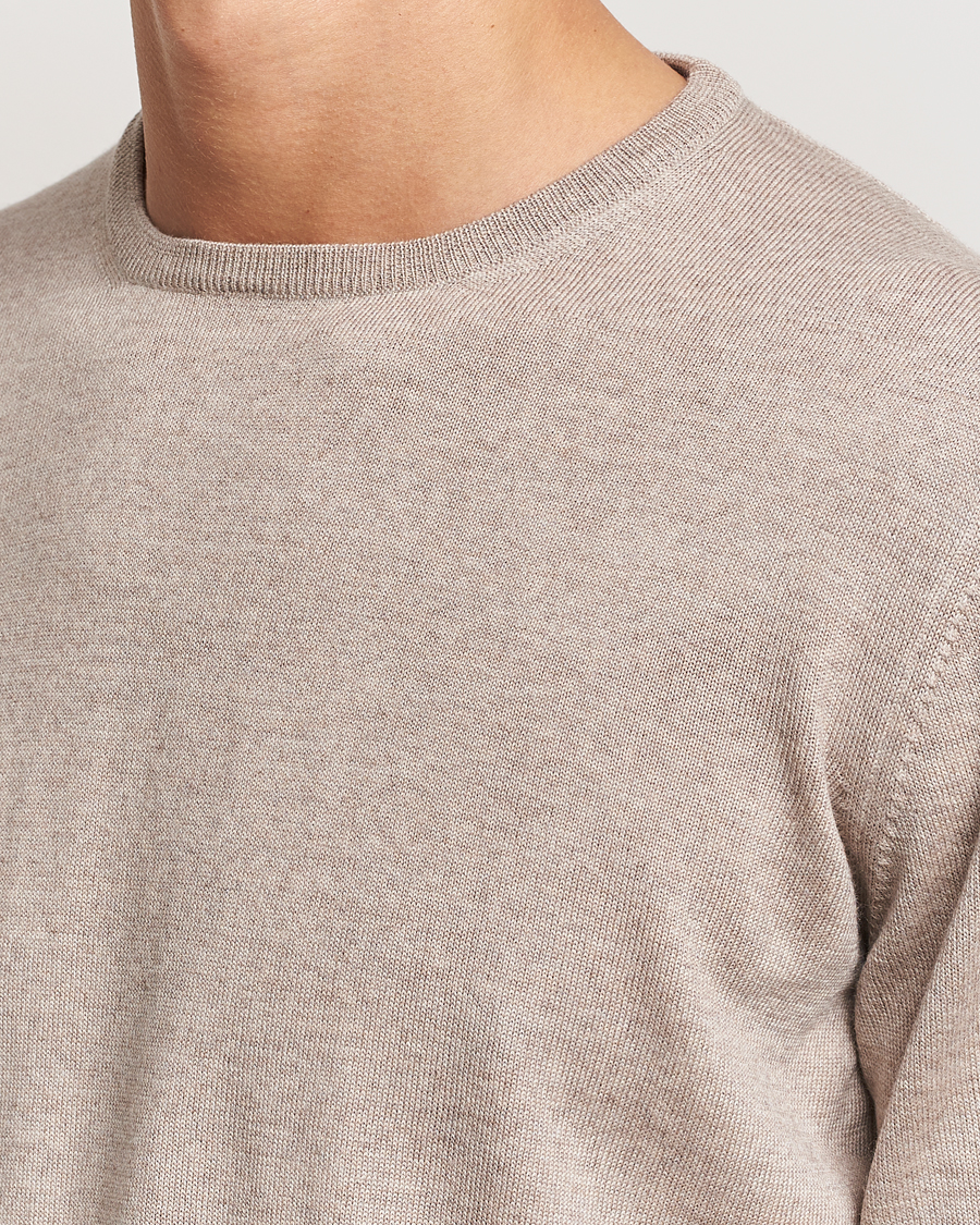 Homme | Pulls Et Tricots | Gran Sasso | Merino Fashion Fit Crew Neck Pullover Light Beige