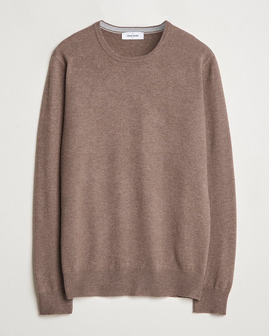 Homme | Pulls Et Tricots | Gran Sasso | Wool/Cashmere Crew Neck Light Brown